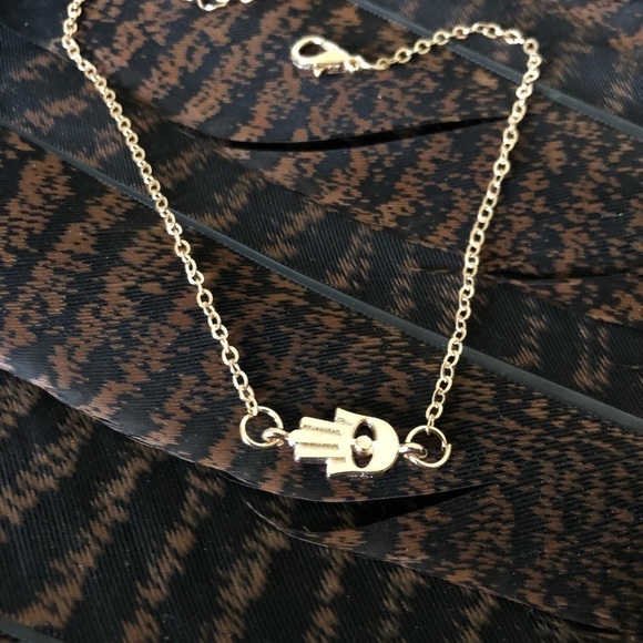 𝅺HAMSA Hand Stackable and Adjustable Anklet or Bracelet 🪬 - Picture 4 of 5